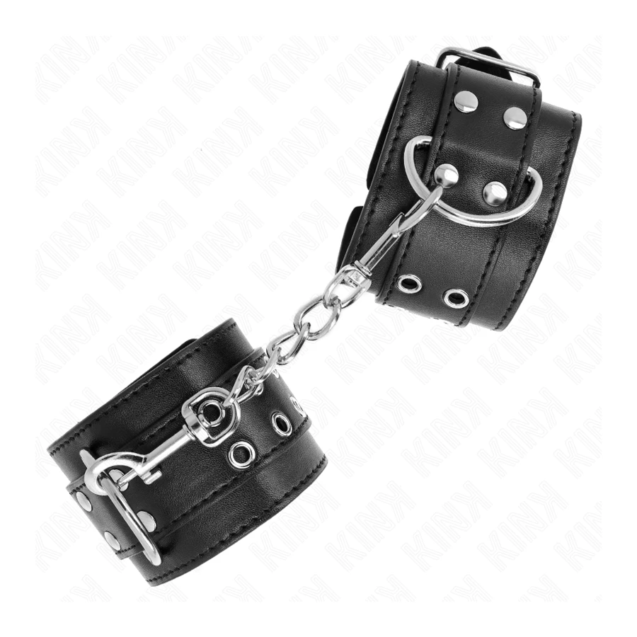 KINK - APPUI-POIGNETS DOUBLE BOUCLE NOIR AJUSTABLE 19-26 CM